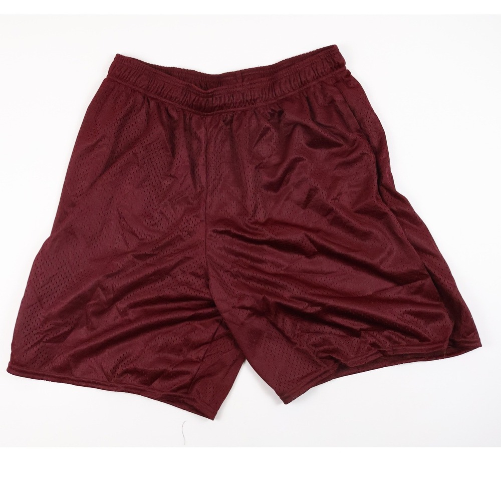 Russell Athletic Mesh Training Shorts Maroon Solid XXL